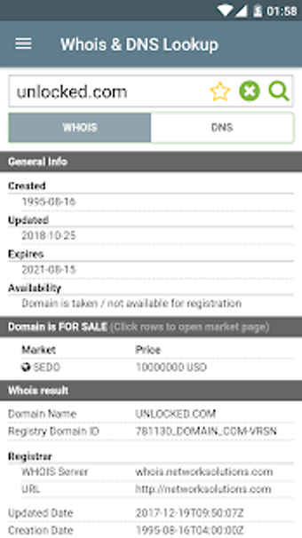 Image 1 for Whois & DNS Lookup - Doma…