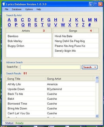 Imagen 3 para Lyrics Database Program