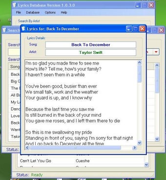 Imagen 2 para Lyrics Database Program