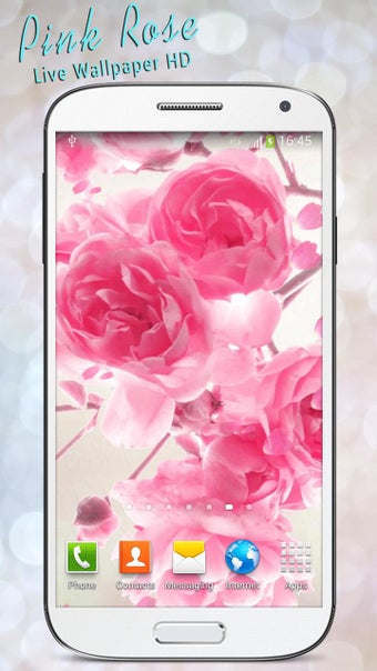 Imagen 3 para Pink Rose Live Wallpaper
