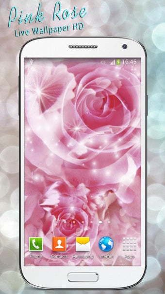 Imagen 1 para Pink Rose Live Wallpaper