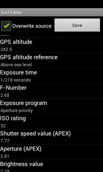 Imagen 0 para EXIF Tag Editor (Photo)