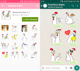 Image 0 for Chicken Stickers Pack - W…