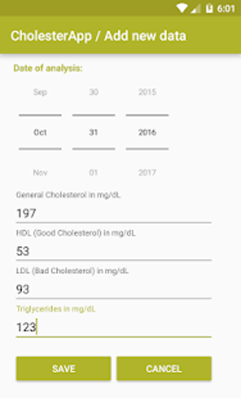 Imagen 1 para Cholesterol Tracker