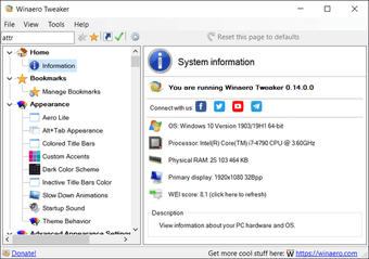 Image 0 for Winaero Tweaker