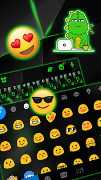 Image 2 for Green Glass Tech Keyboard…