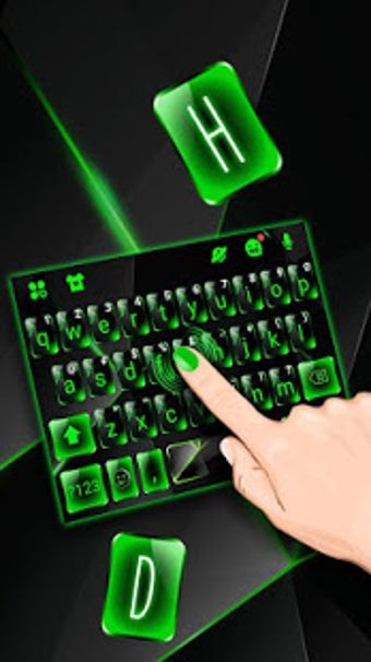 Image 0 for Green Glass Tech Keyboard…