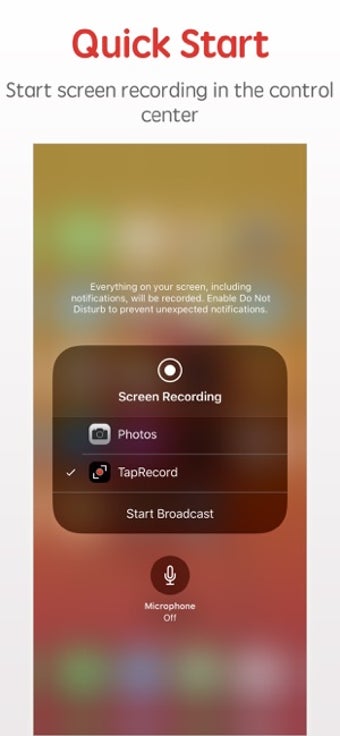 Image 0 for Tap Record: Screen Record…