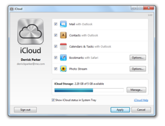 Image 0 for iCloud Control Panel