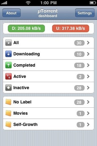 Image 0 for uTorrent Web UI for iPhon…