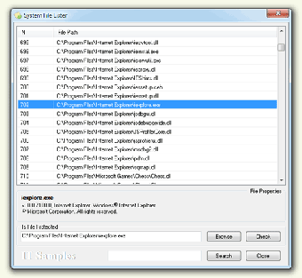 Image 0 for System Files Lister