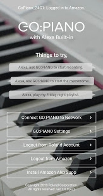Imagen 1 para GO:PIANO Alexa Setup