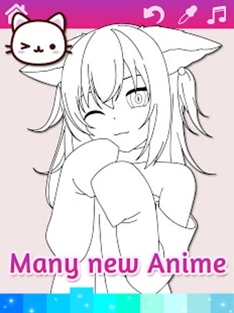 Imagen 3 para Anime Manga Coloring Page…
