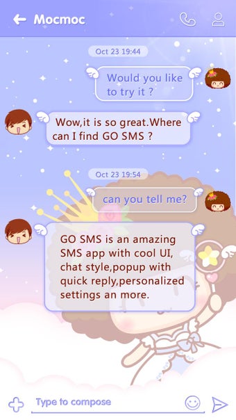 Imagen 0 para GO SMS PRINCESS MOCMOC TH…