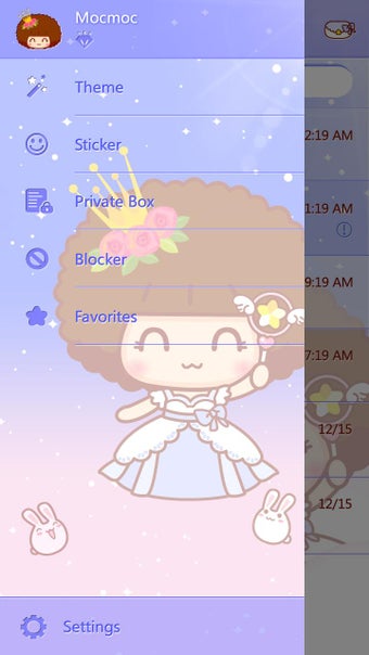 Imagen 3 para GO SMS PRINCESS MOCMOC TH…