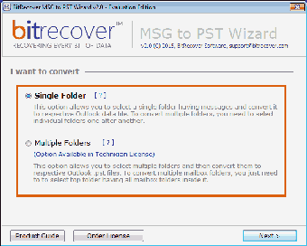 Image 0 for BitRecover MSG to PST Wiz…