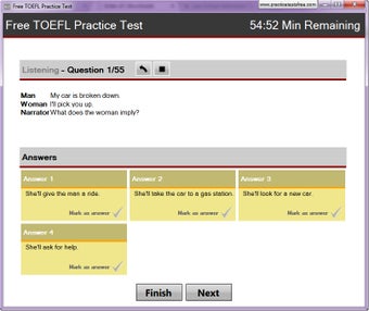 Image 0 for Free TOEFL Practice Test