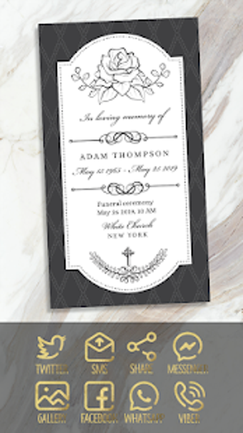 Image 3 for Death Invitation Card Mak…