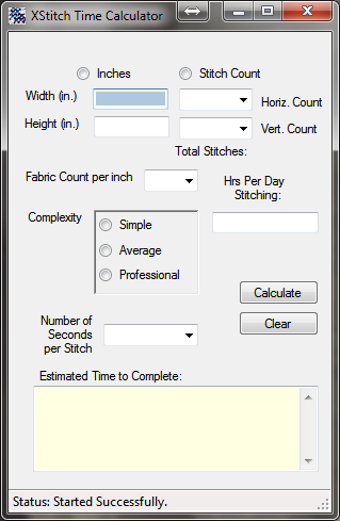 Image 0 for Cross Stitch Time Calcula…