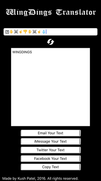 Image 1 for Wingdings Translator