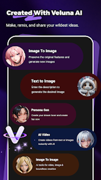 Image 0 for Veluna: AI Image  Video