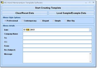 Image 0 for MS Word Memorandum Templa…