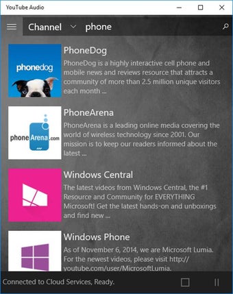 Image 1 for AudioTube for Windows 10