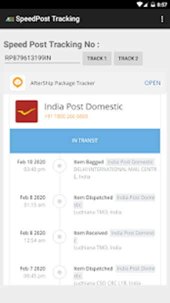 Imagen 0 para Speed Post Tracking App