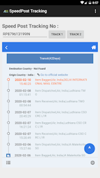 Imagen 2 para Speed Post Tracking App