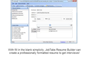 Image 0 for JobTabs Free Resume Build…