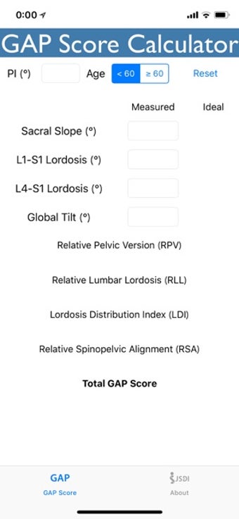 Image 0 for GAP Score Calculator