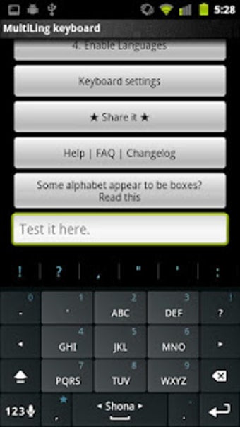 Image 0 for Shona Keyboard Plugin