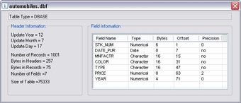 Image 0 for Neotrek DBF Database Expr…