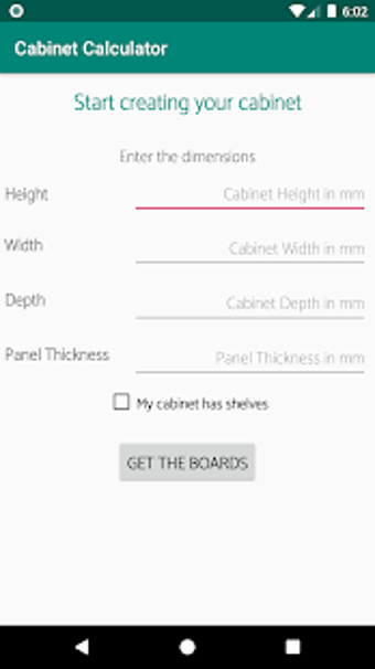 Image 1 for Cabinet Calculator