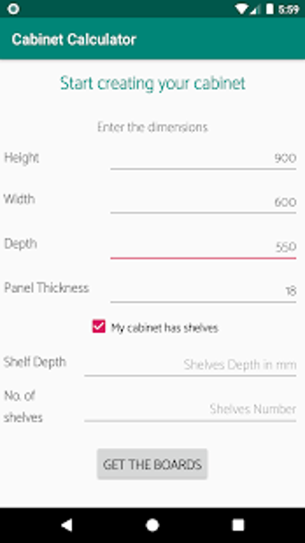 Image 0 for Cabinet Calculator
