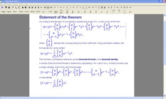 Image 0 for UMS Math Editor