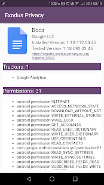 Imagen 1 para Exodus Privacy