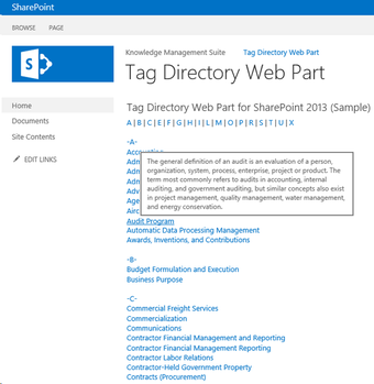Imagen 0 para Tag Directory Web Part fo…