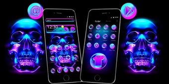 Image 0 for Skull Evil Neon Theme