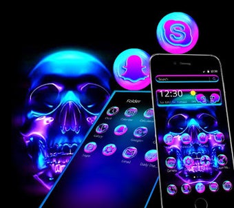 Image 1 for Skull Evil Neon Theme
