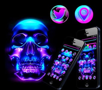 Image 3 for Skull Evil Neon Theme