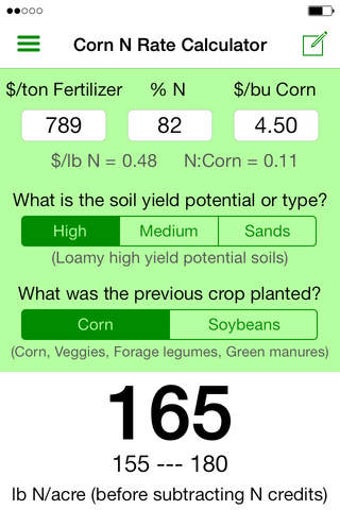 Imagen 0 para Corn N Rate Calculator