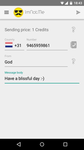 Image 0 for ImNot.Me Anonymous SMS te…