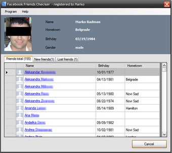 Image 0 for Facebook friends checker