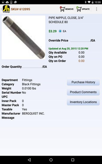 Image 1 for Sid Harvey Order Entry