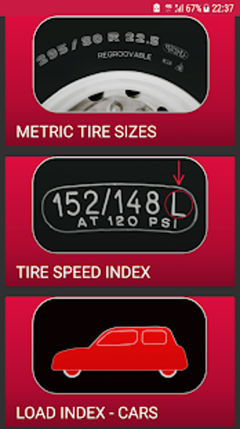 Image 0 for TIRE SPEED AND LOAD INDEX
