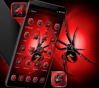 Image 0 for Red Dark Black Spider Lau…