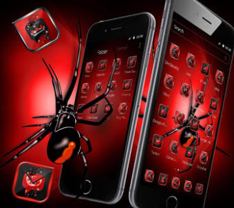 Image 1 for Red Dark Black Spider Lau…
