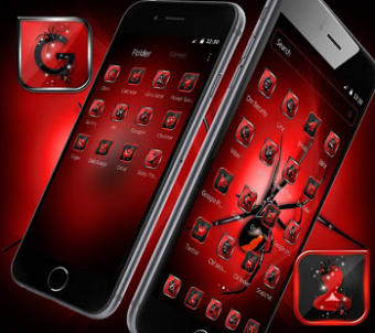 Image 3 for Red Dark Black Spider Lau…