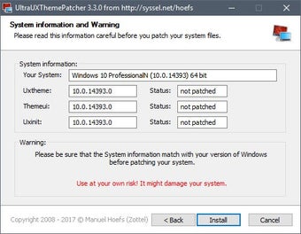 Image 0 for UltraUXThemePatcher